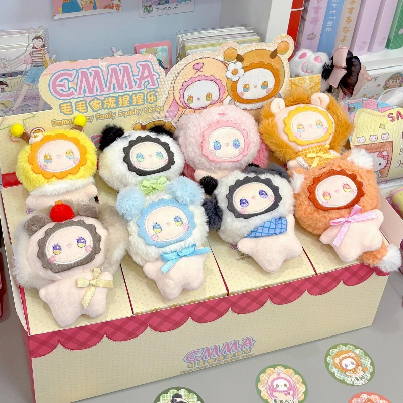 

Эмма Fuzzy Family Squishy Series слепая коробка милая аниме-фигурка кукла плюшевая подвеска загадочная коробка сумка-сюрприз декор брелок игрушка в подарок