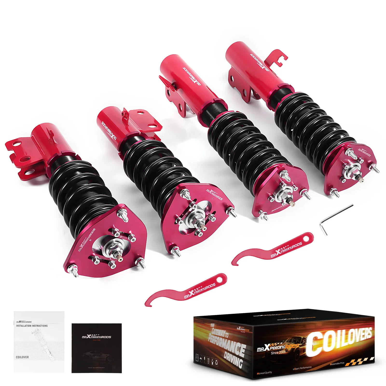 24 Way Damper Coilovers Coil Springs Shocks Kit For Subaru Impreza WRX GC8 93-01