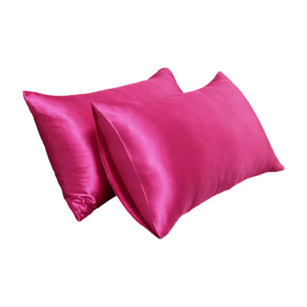 Satin Pillowcase For Hair Skin Solid Color Imitation Silk Pillow Cover Silky Pillow Case With Envelope Closure Dropshipping R7O9