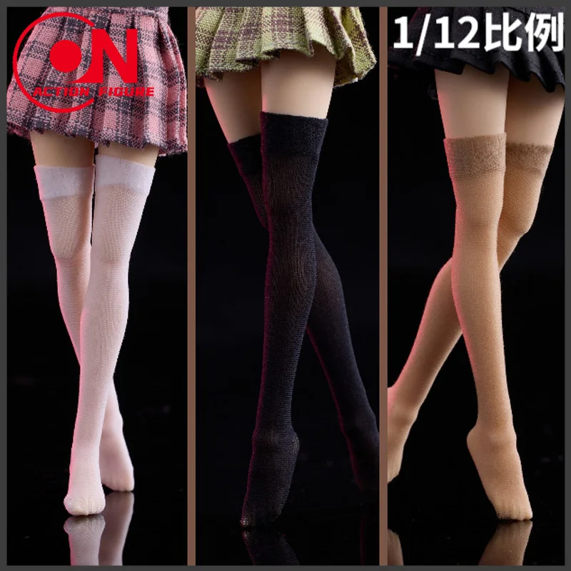 HASUKI SB05 1/12 Scale Seamless Silk Stockings Socks Clothes Accessories Model Fit 6'' Female Soldier Action Figure Body Dolls