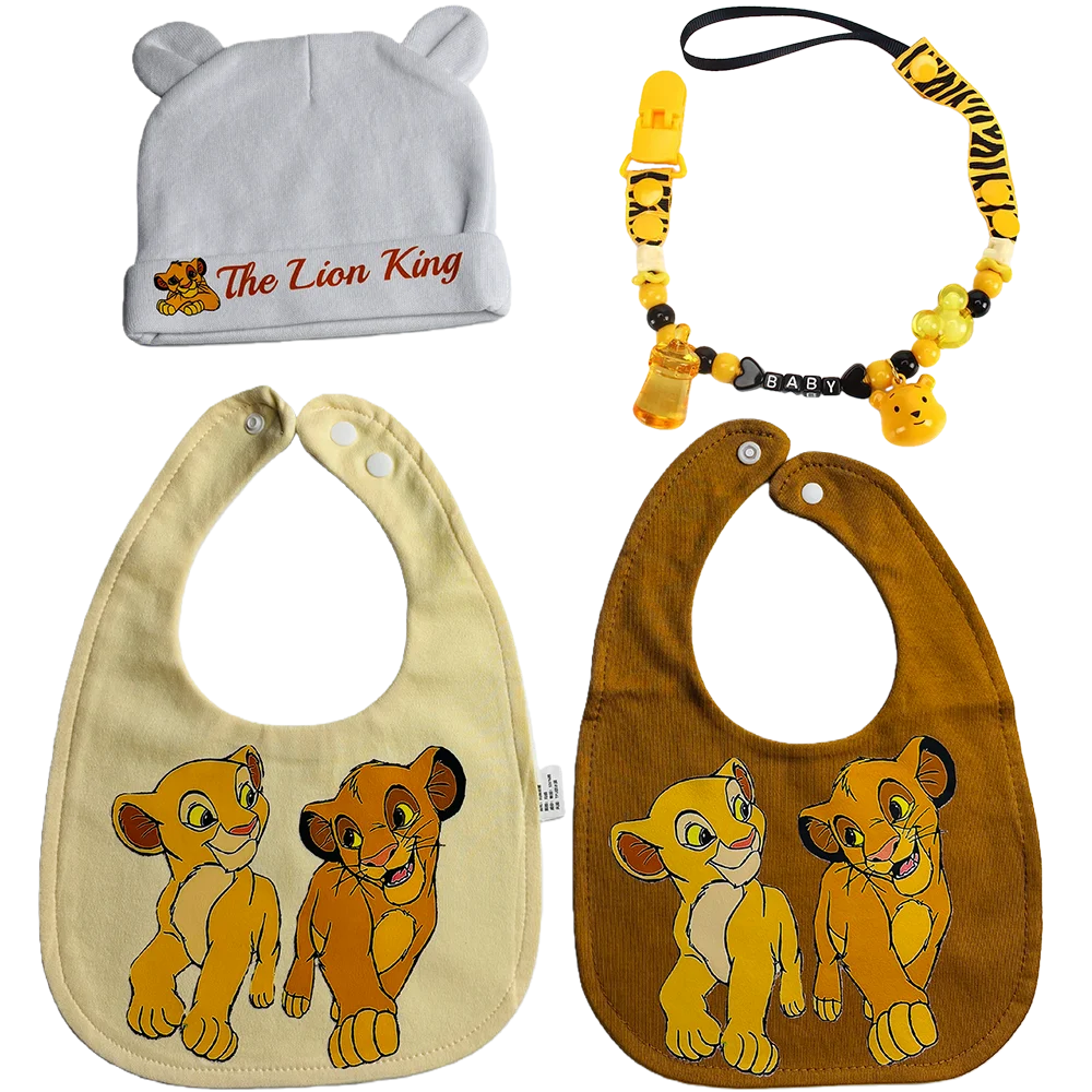 

Набор: универсальный мягкий хлопковый нагрудник для младенцев (для мальчиков и девочек) с милой шапочкой, успокаивающая погремушка для новорожденных.