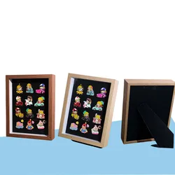 Badge Storage Photo Frame Wood Dust-proof Chest Pin Box hanging Wall Medal Stand Rack Jewelry Medal Collection Display Frame