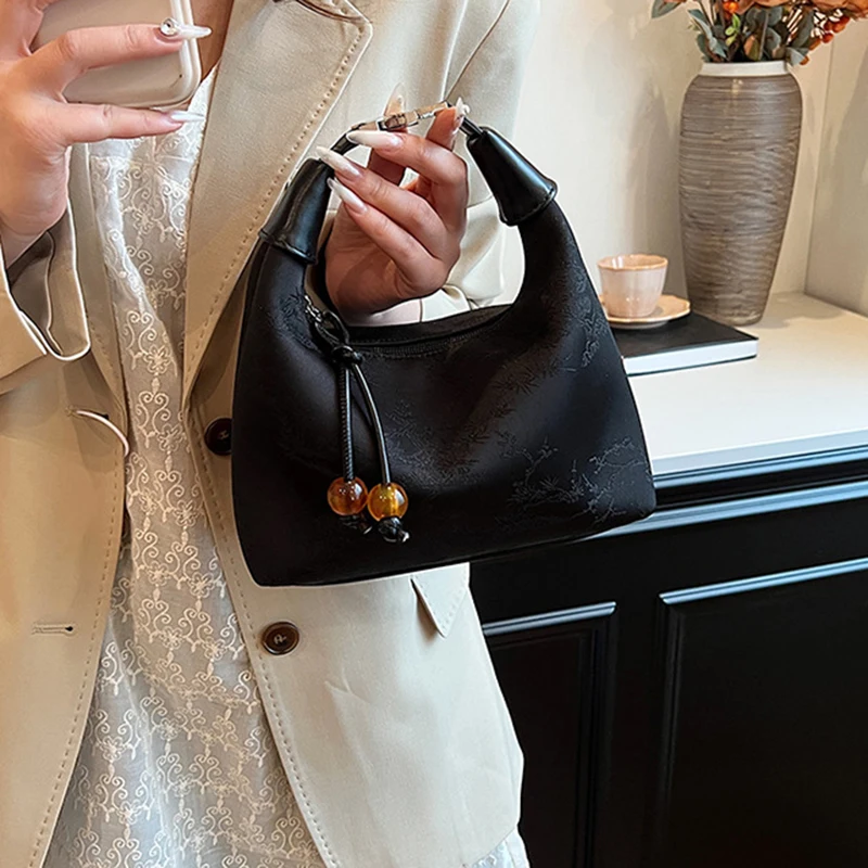 

1 шт., женская сумка через плечо, модная сумка с вышивкой, брендовая универсальная сумка на плечо, стильная большая сумка, дорожный кошелек