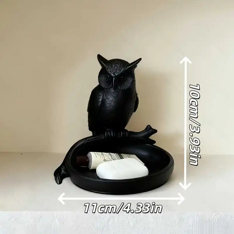 1PC Owl Jewelry Tray Ring Dish Necklace Holder Entryway Organizer Desktop Storage Bedroom Bathroom Vanity Home Decor Accessory