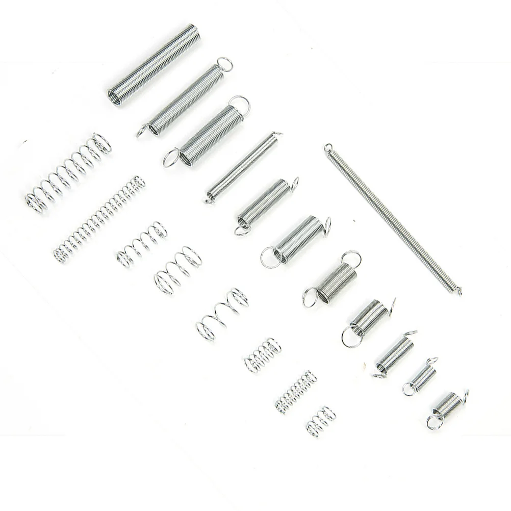 200Pcs Pegas Spiral Galvanis Berbagai Ukuran untuk Mesin Otomotif, Peralatan, Elektronik, Set Pegas Ekstensi