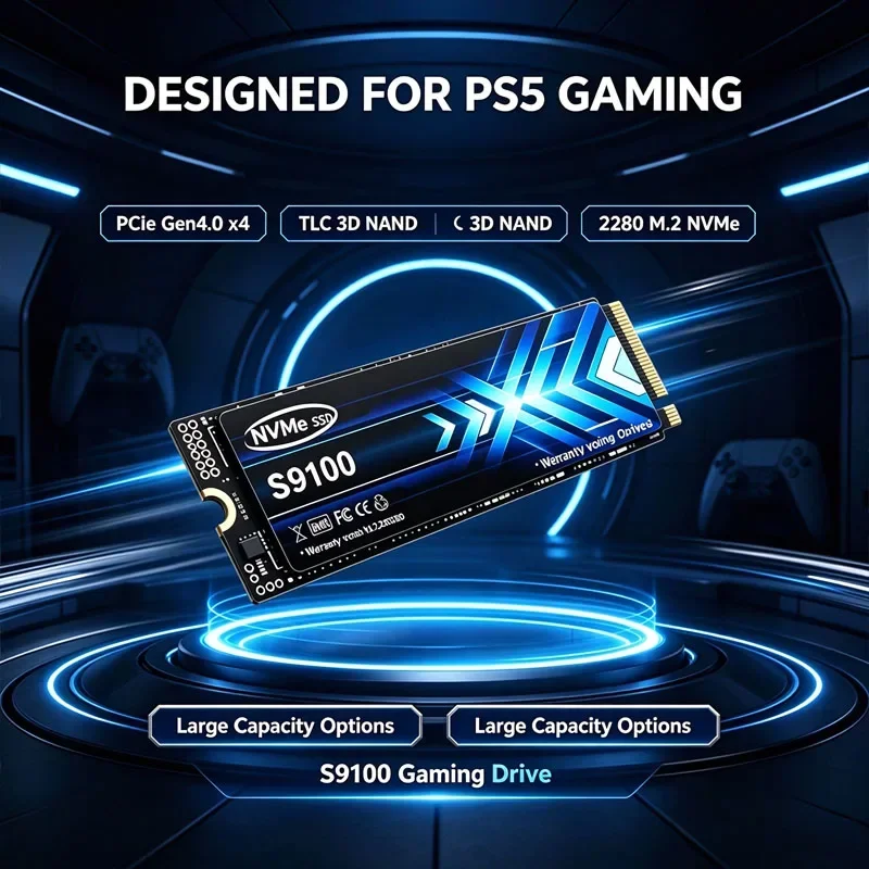 Internal Solid State S9100 M2 NVMe PCIe4 SSD 500GB 1TB 2TB 4TB for Gaming Office PC Laptop High Speed