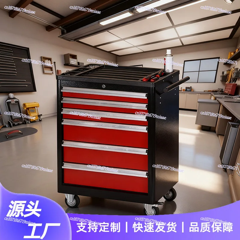 Auto Repair Tool Cart Heavy Tool Parts Push Workshop Drawer Type Multi-functional Mobile  Box Repair Cabinet