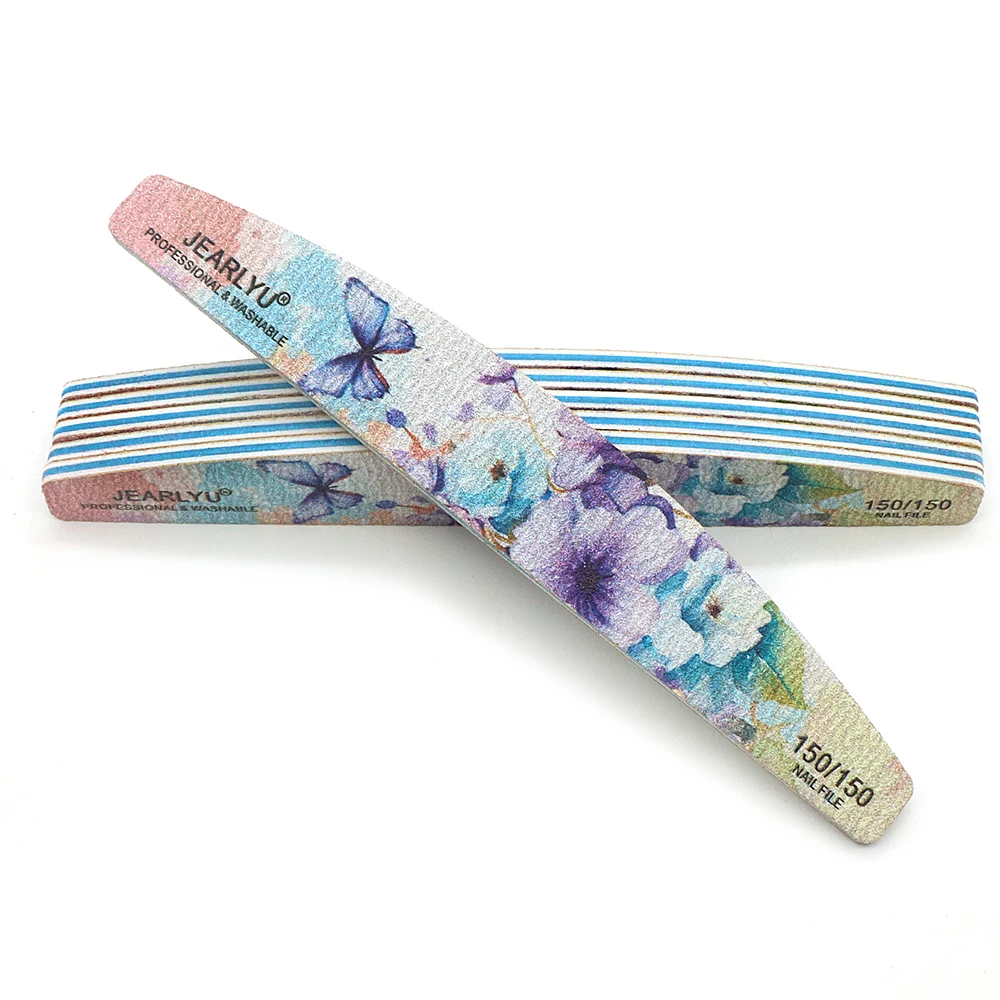 5Pcs Sandpaper Nails File 80/80 100/100 150/150 180/180 240/240 Grit Professional Nail Files For Manicure Remove Gel Nail Polish