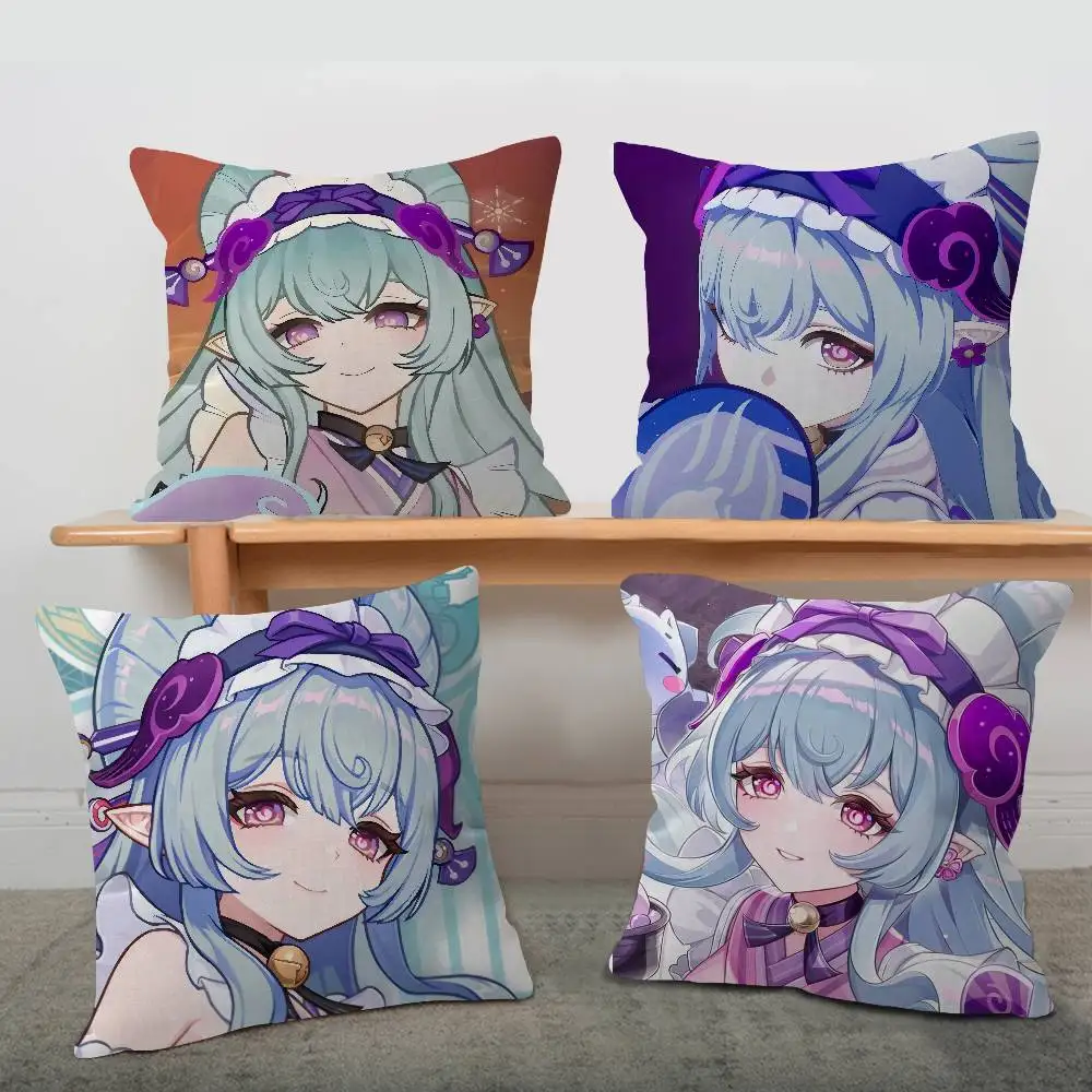 Game Genshin Impact Yumemizuki Mizuki Pillow Gift Home Office Decoration Bedroom Sofa Car Cushion Cover case 45x45