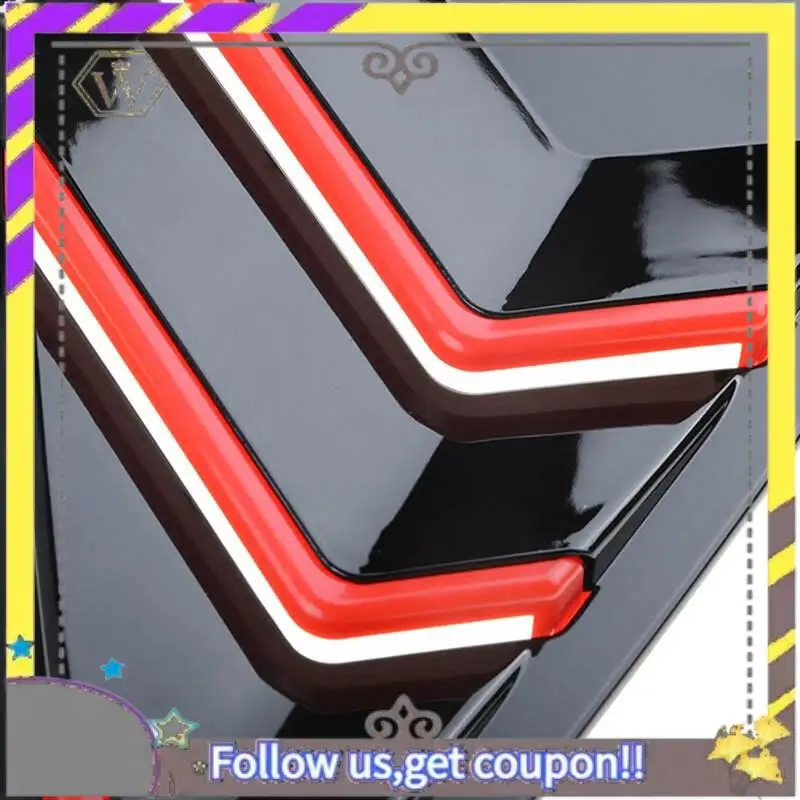 

ABXV-For Honda Civic 2022 2023 Sedan Rear Side Vent Quarter Window Louver Shutter Cover Gloss Black+Red Car Supplies