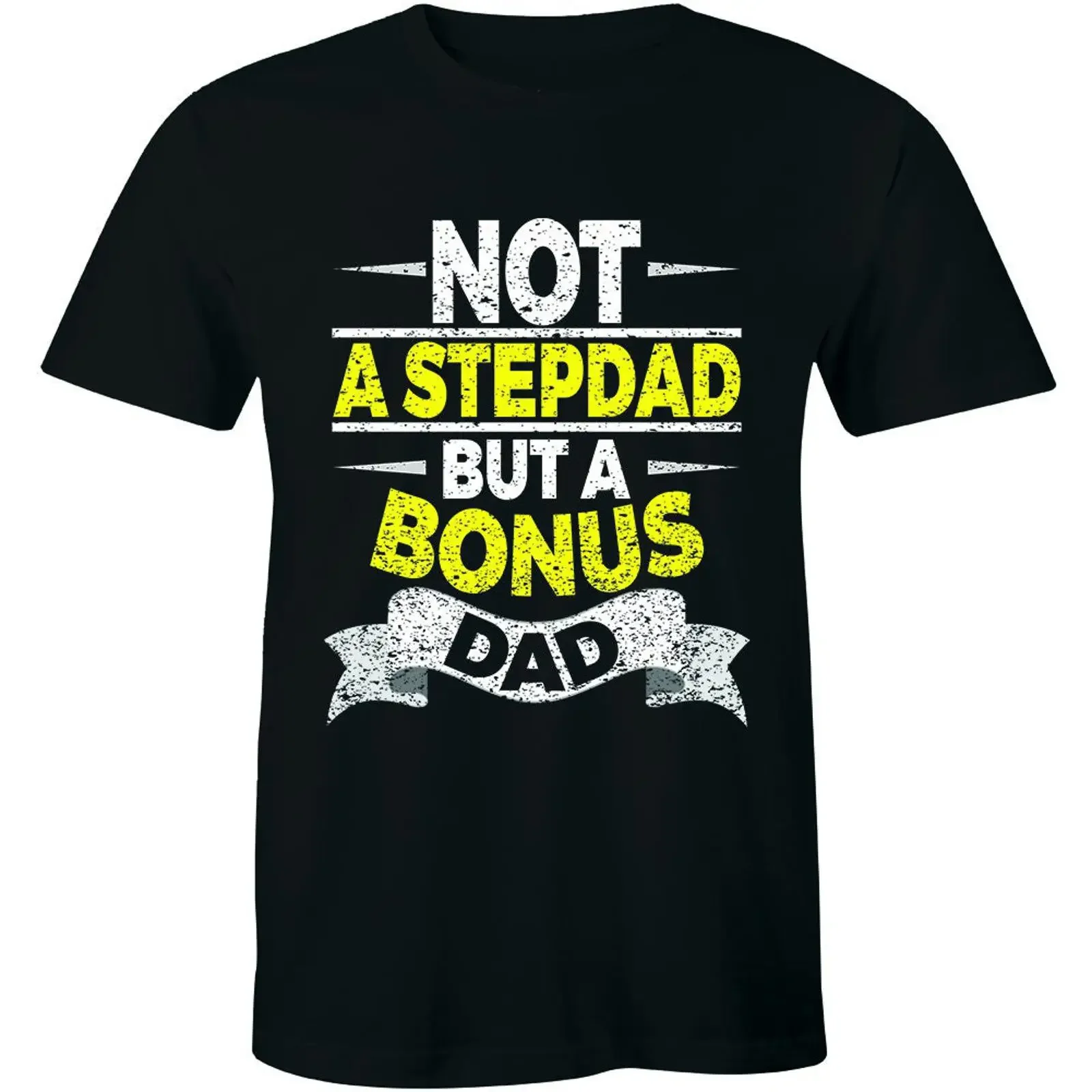 Not A Stepdad But Bonus Dad Husband Father's Day Wife Mom Family T Shirt Men vintage Washed Top For Everyday Wear