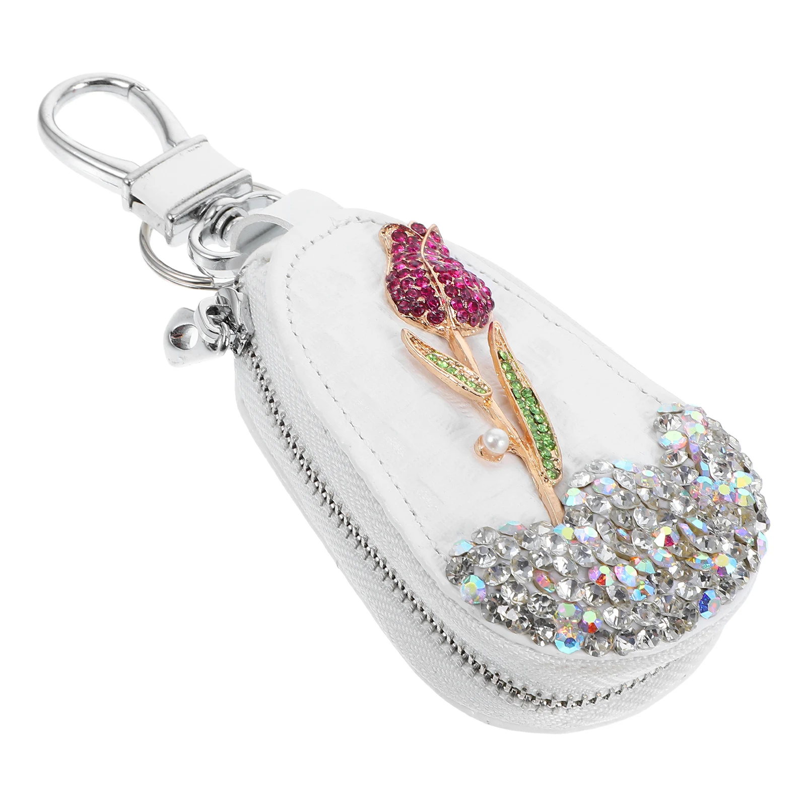 

Diamond Key Bag Protective Sleeve for Keys Black Color Keyrings Cover Keychain Case Multifunctional Car Key Fob Holder Remote