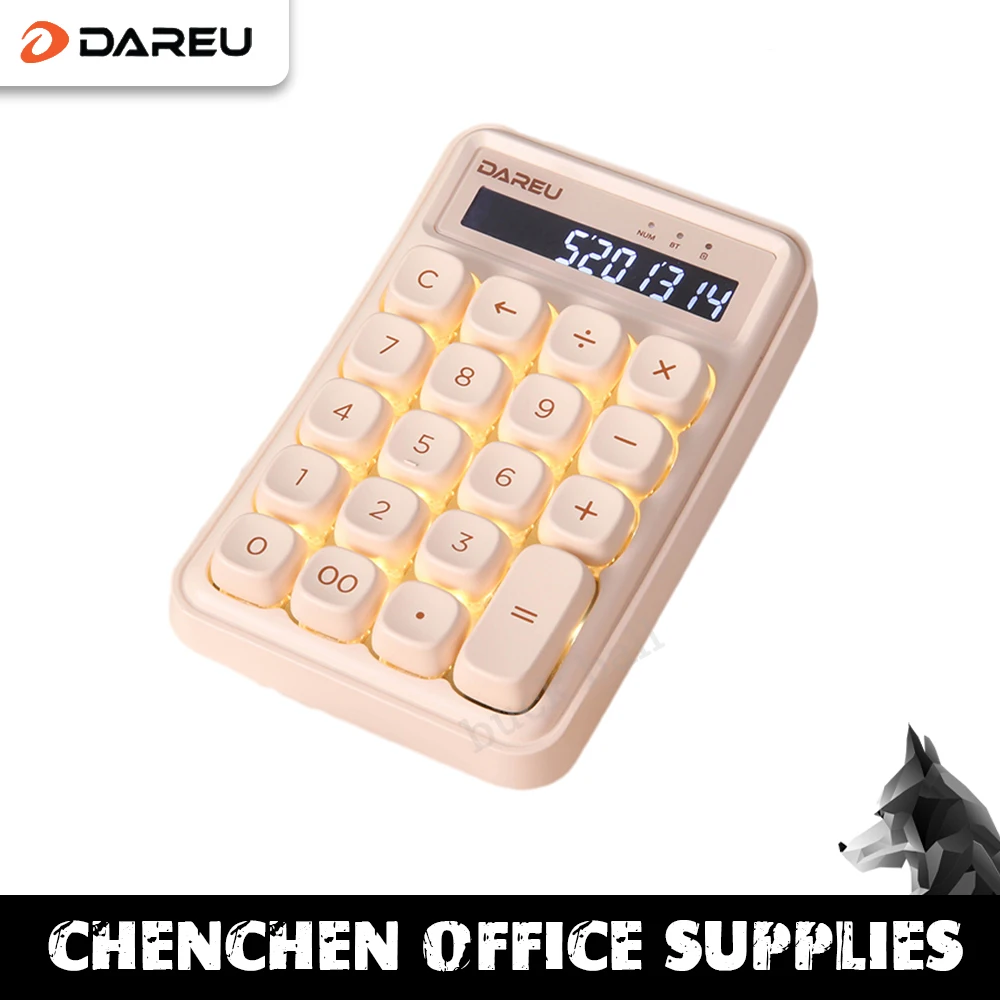 Dareu Z19 Number Keypad 2 Mode Wireless Bluetooth Mini Calculators 19keys Cute Mechanical Keypad 2 In 1 Portable Accessory Gift