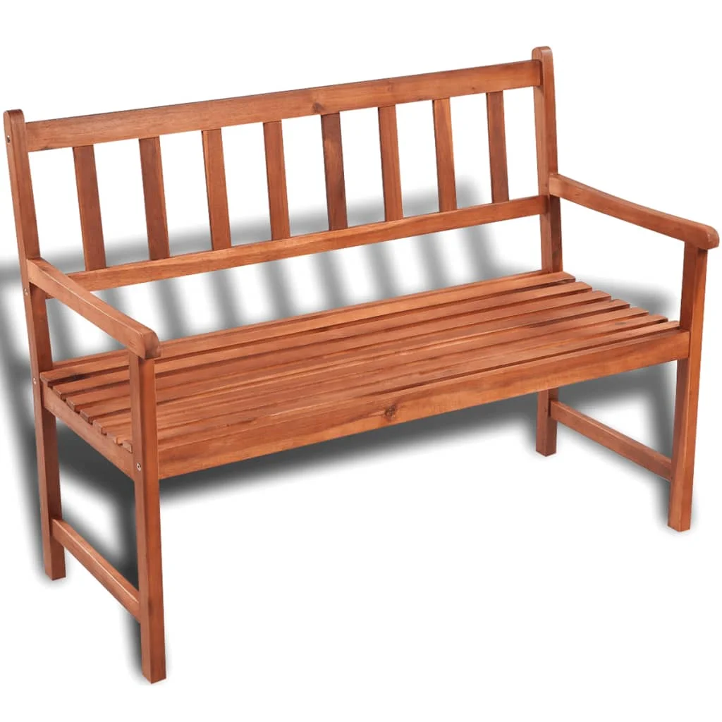 

Patio Bench 47.2" x (19.7" - 22.8") x 35.4" Solid Acacia Wood Outdoor Chair Porch Furniture