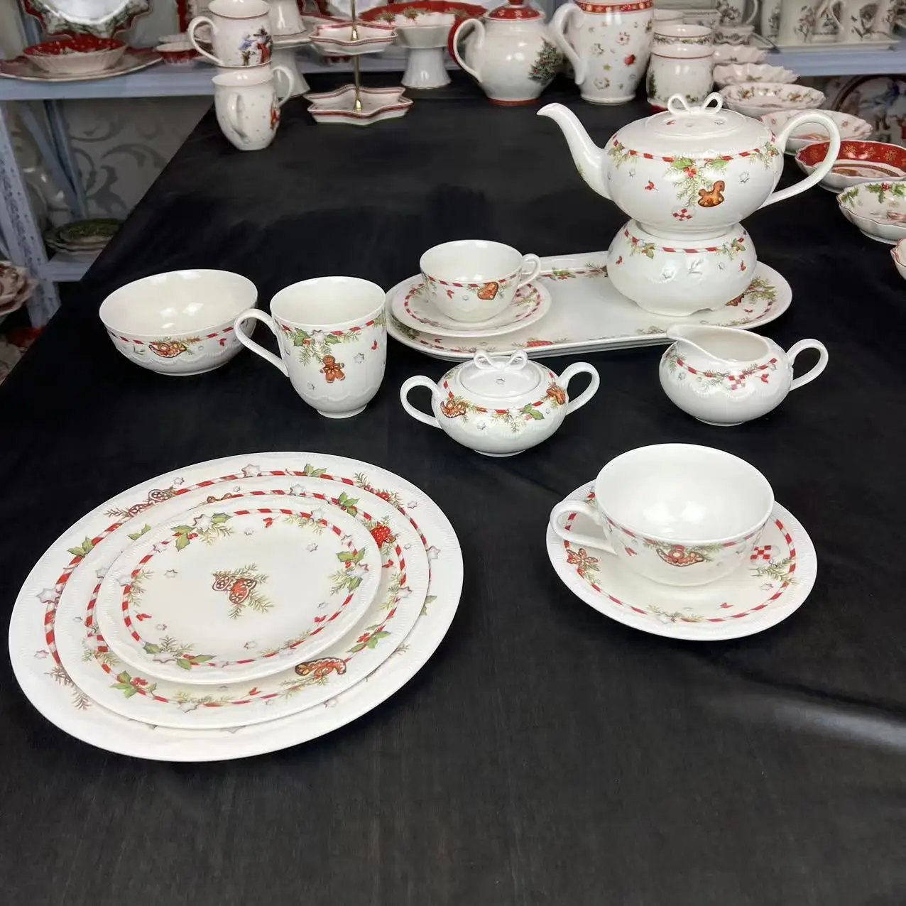 

German Tableware Christmas Series Glazed Plate Mug Bowl Salad Plate