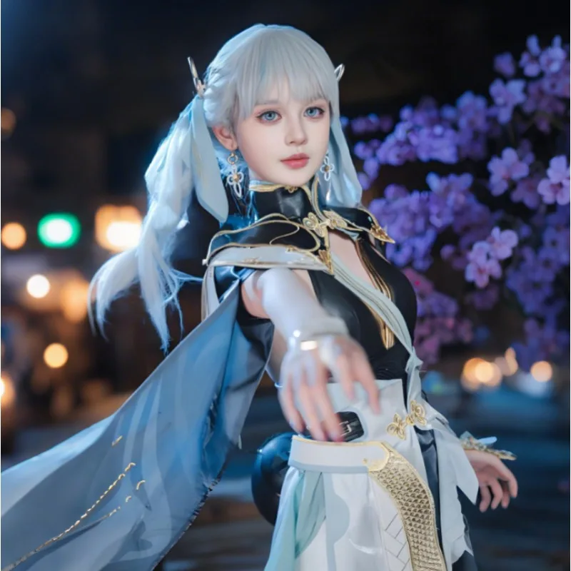 لعبة Wuthering Waves Jinhsi أزياء تنكرية للمهرجانات مجموعة كاملة من فستان النمط الصيني ملابس حفلات الكرنفال الأنيمي بدلة فتاة