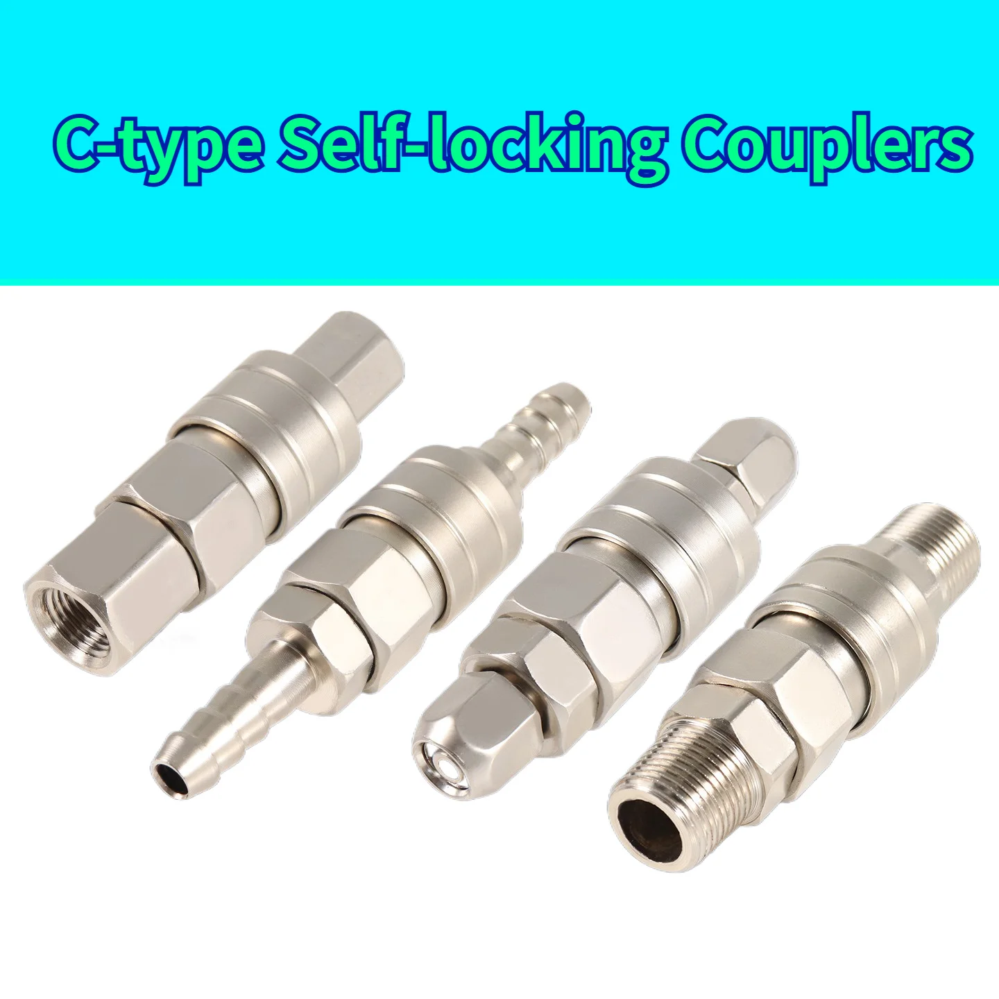 

20 комплектов быстроразъемных пневматических соединителей C-типа с самоблокировкой для компрессоров, высоконапорных полиуретановых воздушных шлангов SM/PP/SP