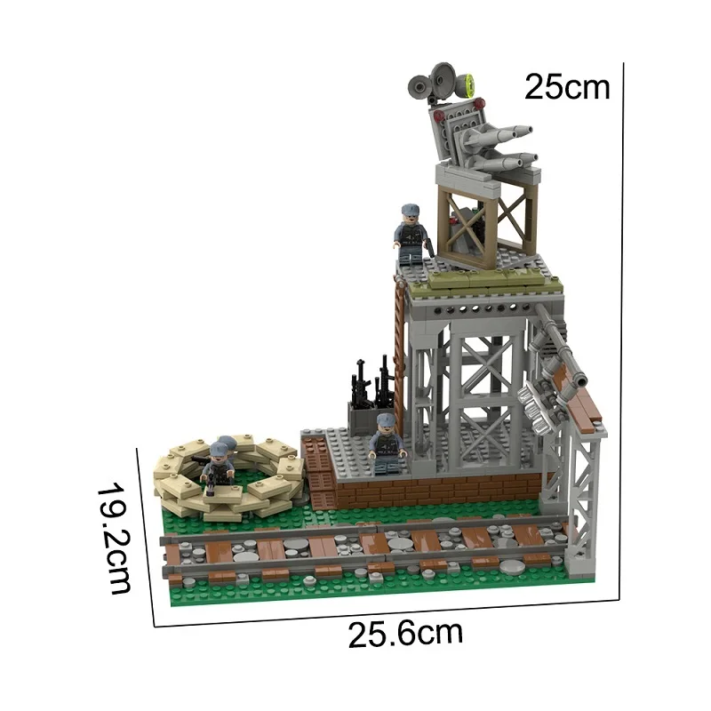 MOC Militaire Slagveld Bouwstenen Speelgoedset Wapens Accessoires Transportstation Model, Creatief Bouwspeelgoed Speelgoed Geschenken