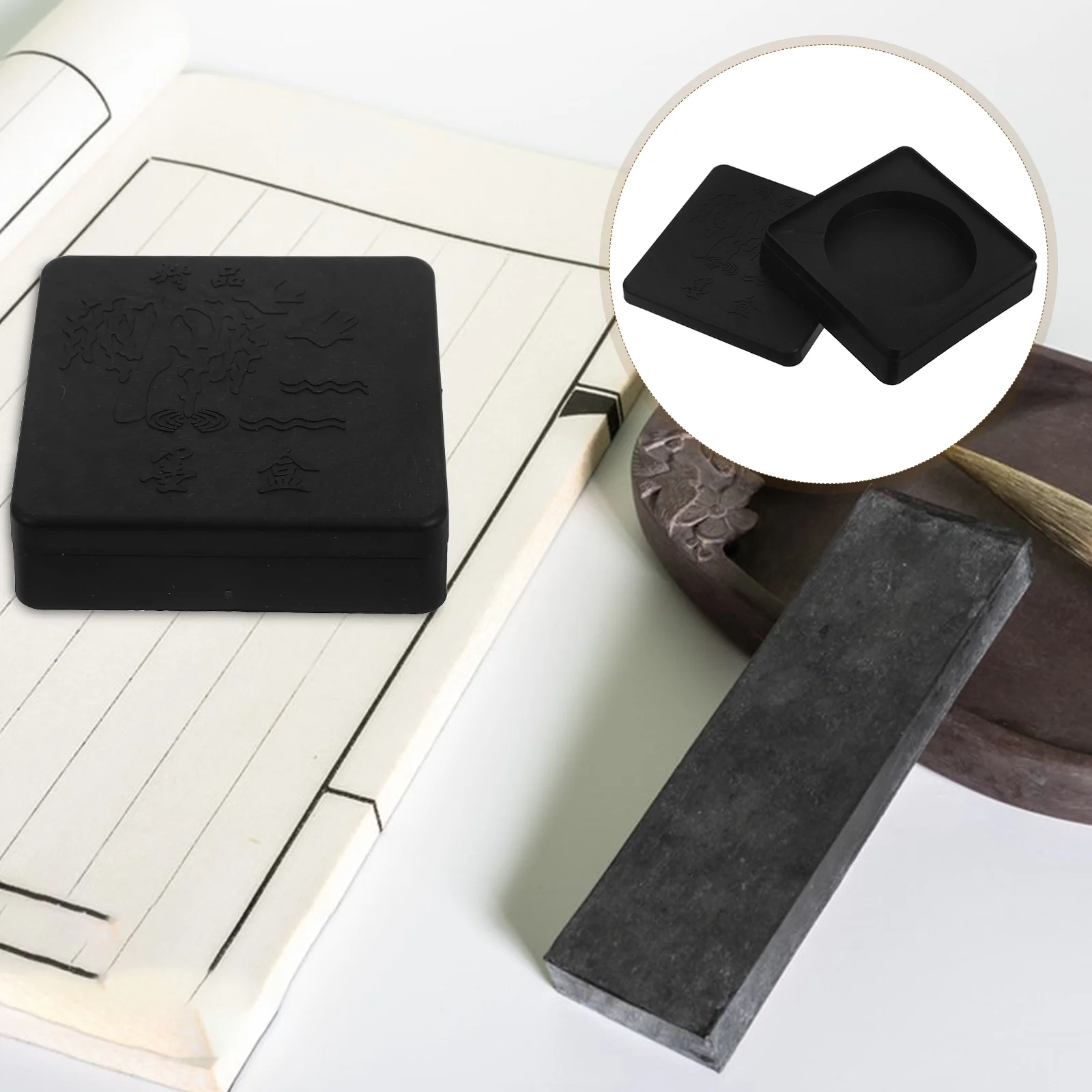 10 Pcs Calligraphy Chinese Painting Japanese Tray Plastic Ceramic Disc Student Tsick Stick