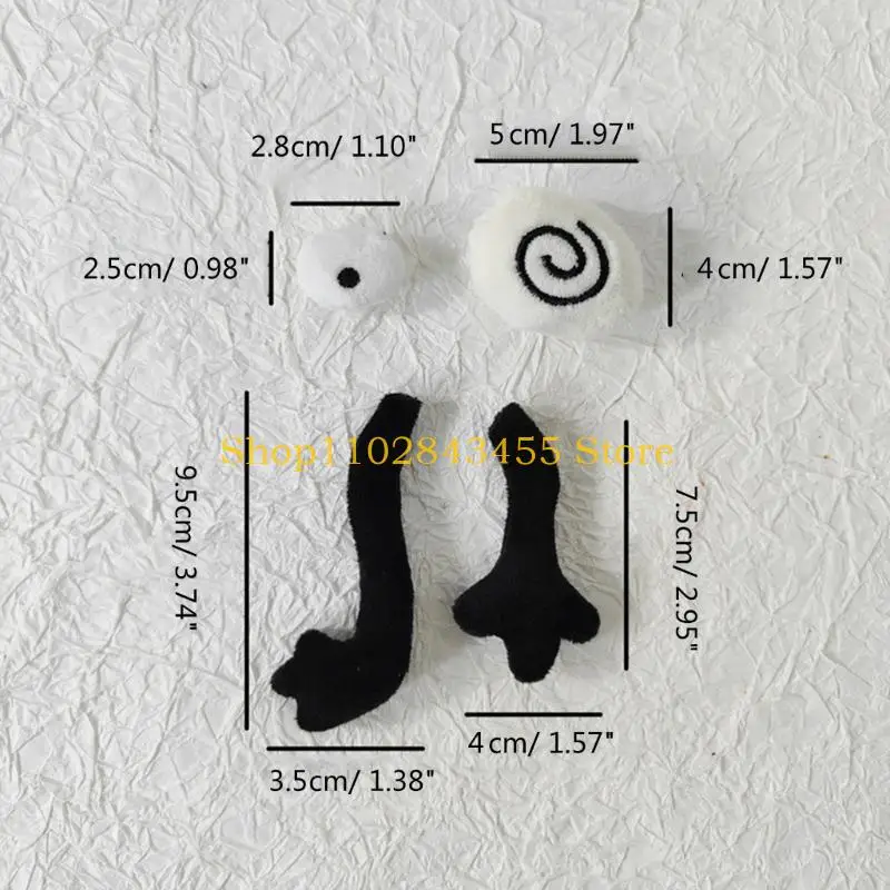 49MC 1set 귀여운 안구/사지 모양 패치 DIY 머리핀 크리 에이 티브 액세서리 의류 가방 헤어 바레트 키 체인 장식