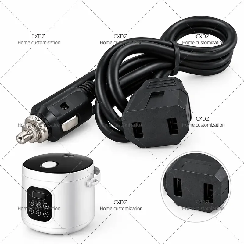 12V 24V Rice Cooker Power Cable Direct Plug In Cigarette Lighter Adapter Cord Universal Car Vehicle Kitchen Appliance