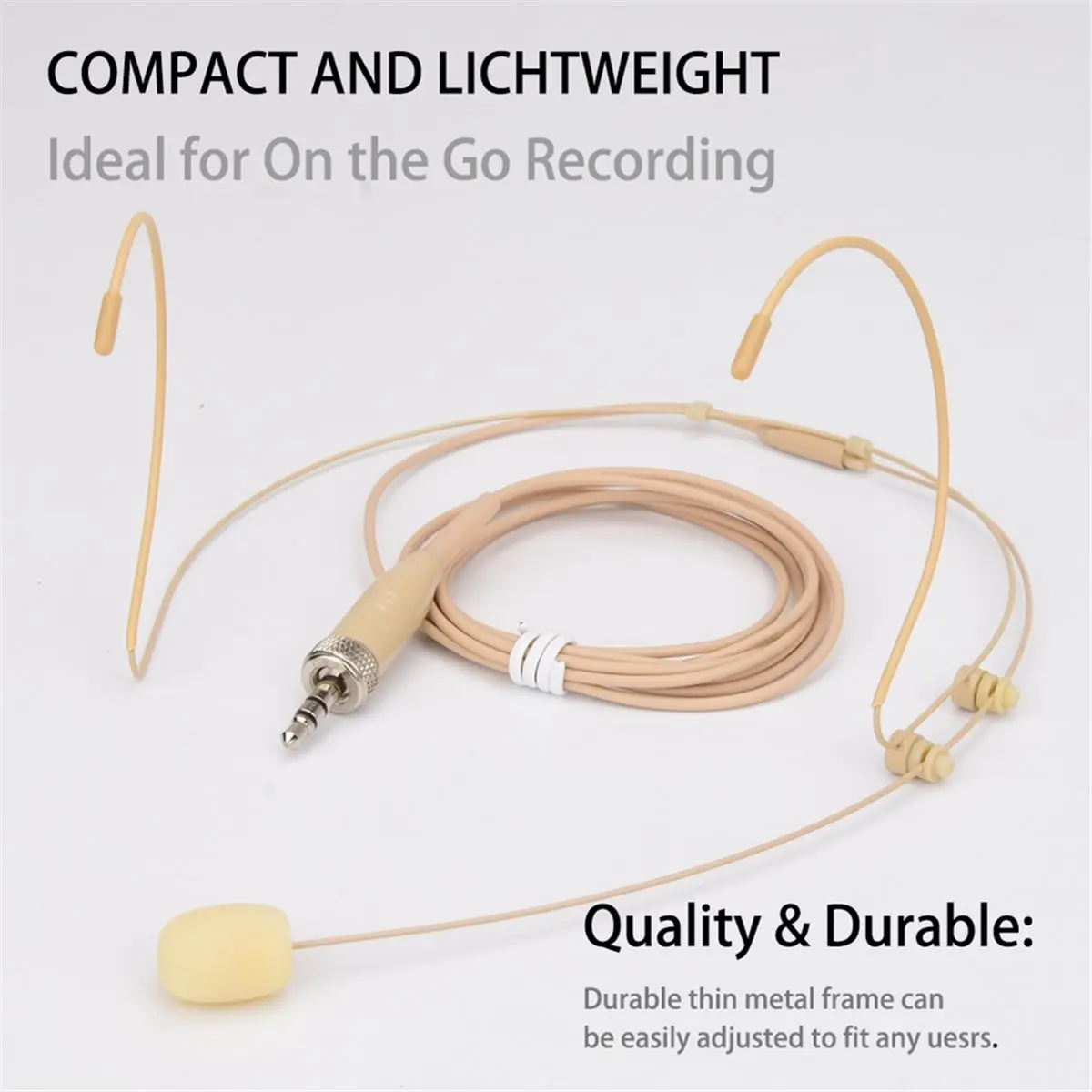 update. Head Mounted Microphone, 3.5mm Internal Thread Plug for Sennheiser Wireless System Waist Pack Transmitt