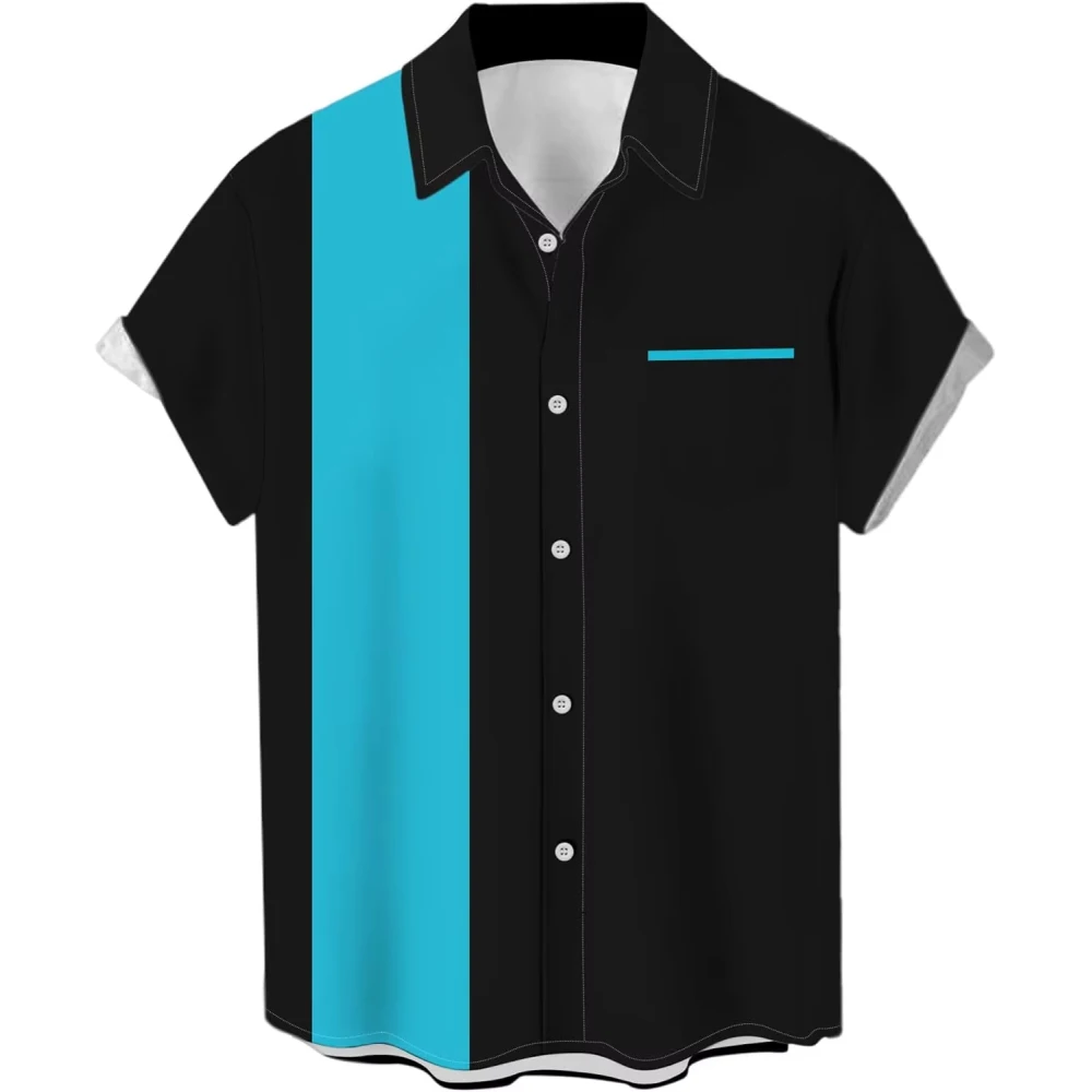 

Винтажные полосатые мужские рубашки с 3D принтом, летние повседневные рубашки с коротким рукавом, большие размеры, свободная рубашка с лацканами на пуговицах, гавайские пляжные топы