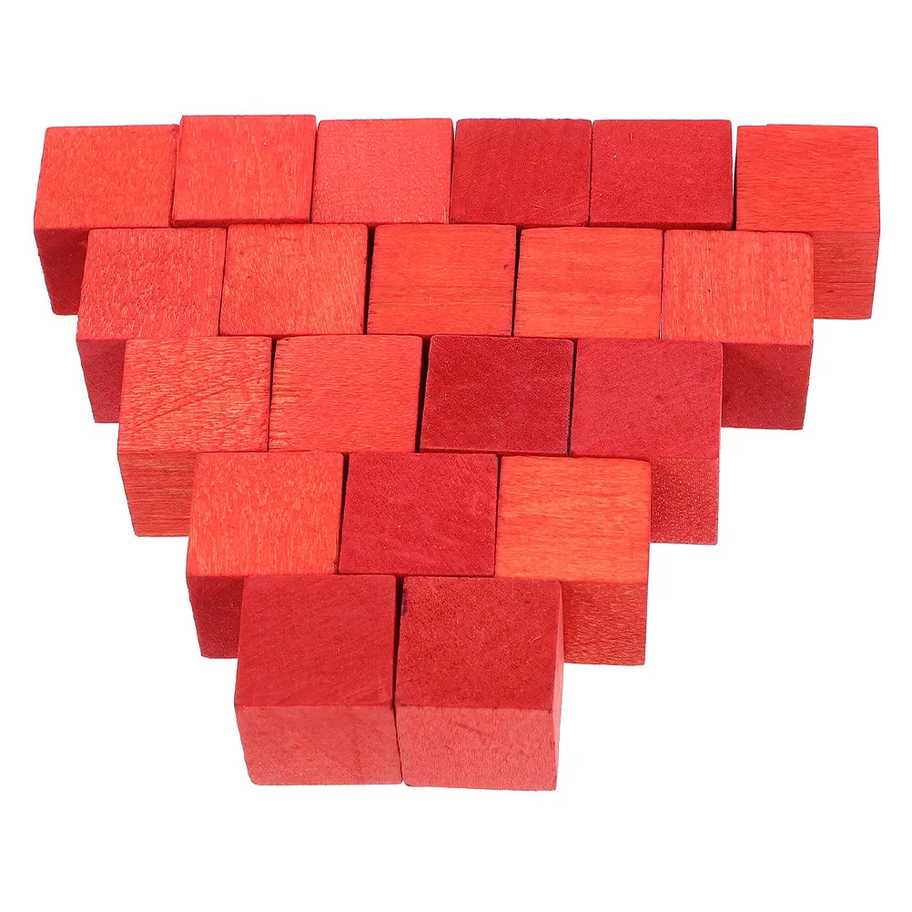 

30pcs Wooden Blocks For Crafts Square Diy Building Handmade Kids Safe Solid Wood Material Puzzle Stacking Game Montessori Gift