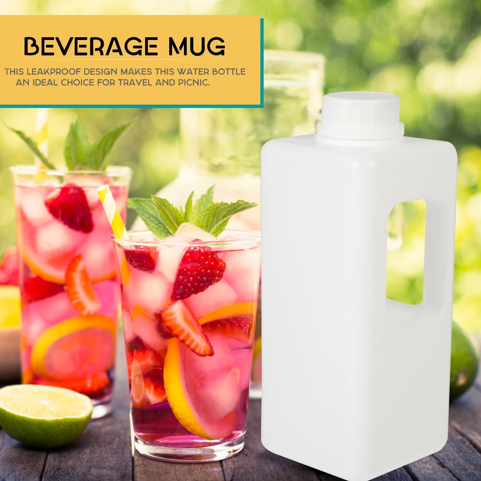 

6Pcs Plastic Milk Bottle Portable LeakProof Airtight H Design Milk Storage Reusable Empty PE Bottle Kitchen