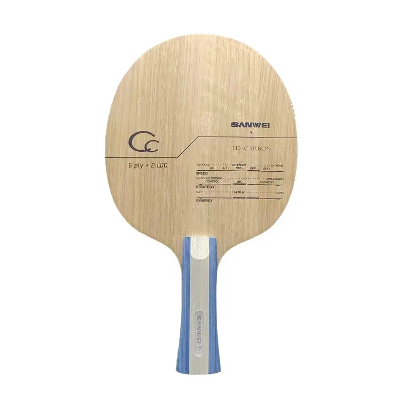 Sanwei Cc Tafeltennisblad 5 Hout 2 Carbon Off ++ Training Zonder Box Ping Pong Racket Bat Paddle Tenis De Mesa