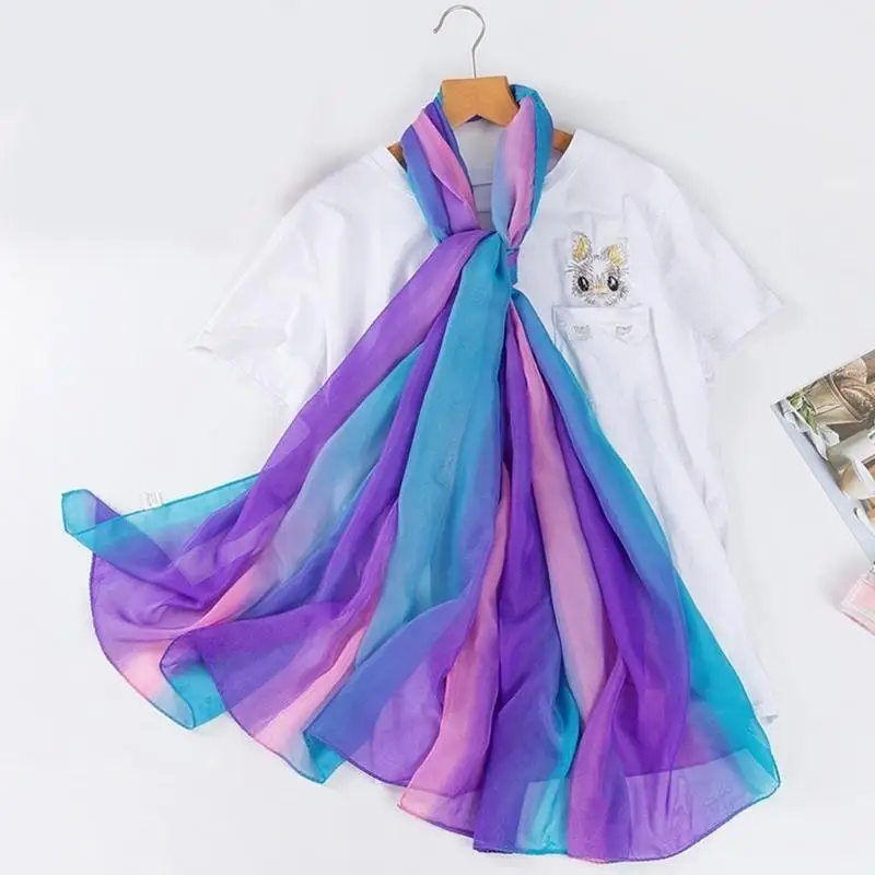 652F أوشحة نسائية عصرية كبيرة شال صيفي رائع وخفيف الوزن حجاب نحيف للأم