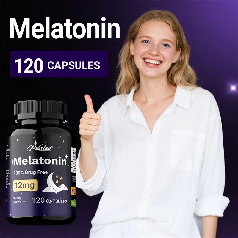 Melatonin 12mg - Relieves Anxiety and Stress, Helps with Deep Sleep, Helps Reduce Insomnia and Trouble Falling Asleep, Non-GMO view 6
