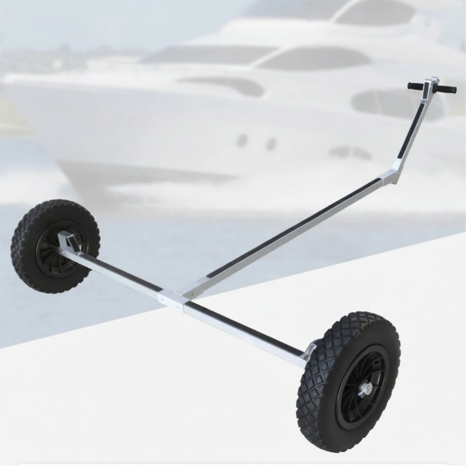OP Sailboat Trailer Lightweight Sailboat Dolly Boat Trolley Rustproof Boat Dolly Sturdy for Sailors, Boatyard, Marina