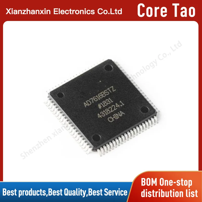 

1PCS/LOT AD7616 AD7616BSTZ LQFP-80 16-bit synchronous sampling ADC module replacement chip in stock