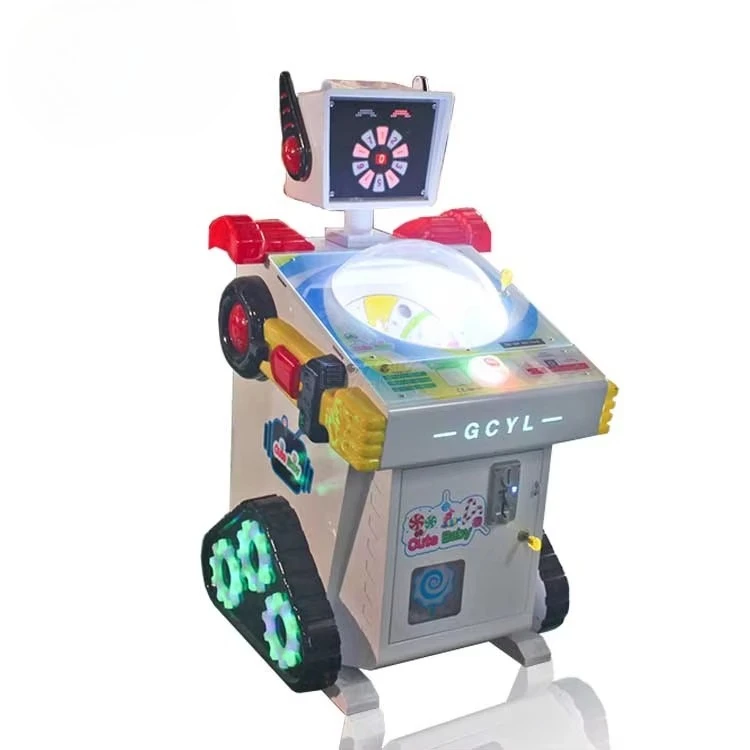 

Popular Cool One Button Easy Vending Making Big Human Grab Cion Operated Game Lollipop Candy Machine