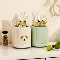 Kitchen Cutlery Organizer Knife Stand Plastic Drain Storage Holder Spoon Fork Chopstick Kitchenware Cooking Tool Tray Shelf Box