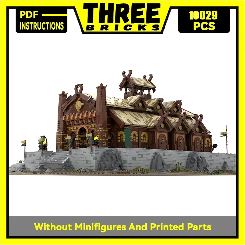 Rings Movie YcMoc Building Blocks UCS Medu seld Golden Hall Model Technology Bricks DIY Medieval Times LOTR Castle Children Toys