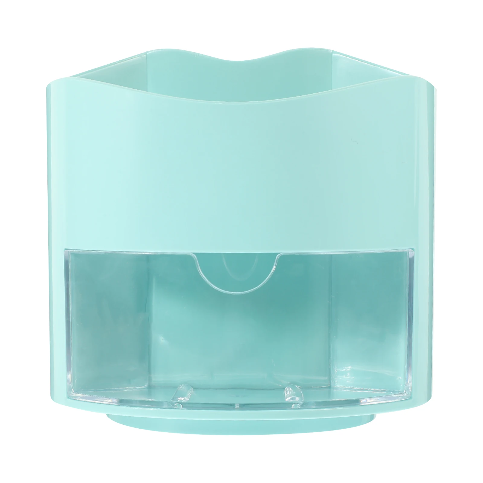

Rotating Pen Holder Storage Organizer Desk Pencil Supply Multifunction White Large Capacity Transparent Drawer Circular