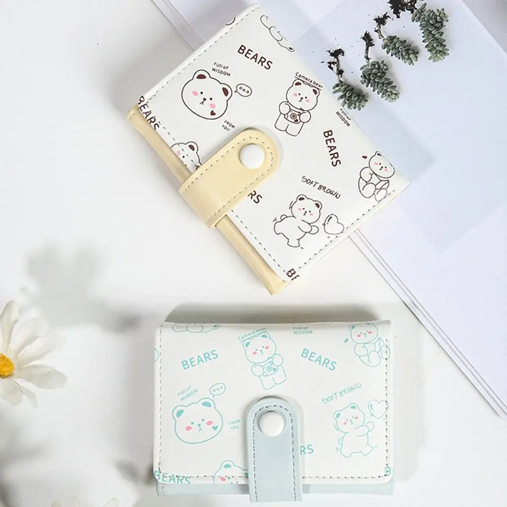 Винтажный 3-кратный мини-кошелек для монет с несколькими слотами, милый котенок, собака, держатель для кредитных карт, кошелек из искусственной кожи, сумка для денег