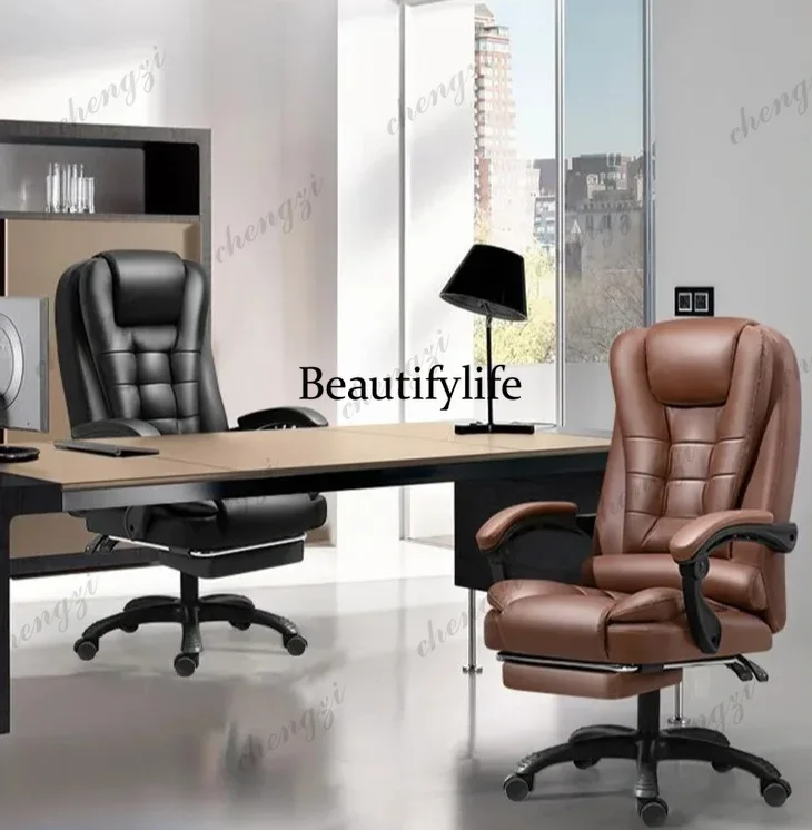 NQ52  high-end Boss office chair Leather material ergonomic movable Armchair Desk chair comfortable office furniture