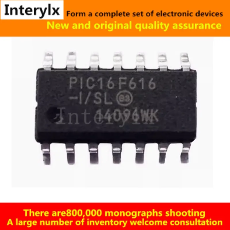 1Pcs/Lot PIC16F616-I/SL PIC16F616-I PIC16F616 SOP14 8-bit CMOS microcontroller chip IC PIC16F616T-I/SL