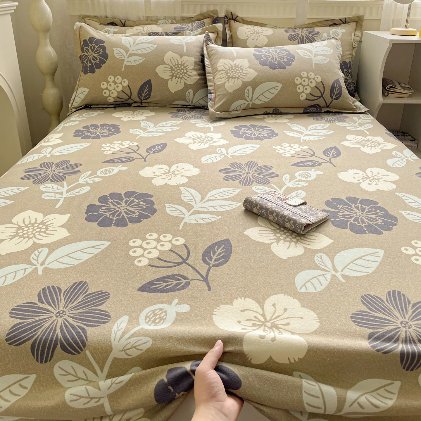 

1pc Soft Flat Sheet Pure Cotton Bed Linen Printed Bedsheet Adults Kids Room Sheets постельное белье(No Pillowcase