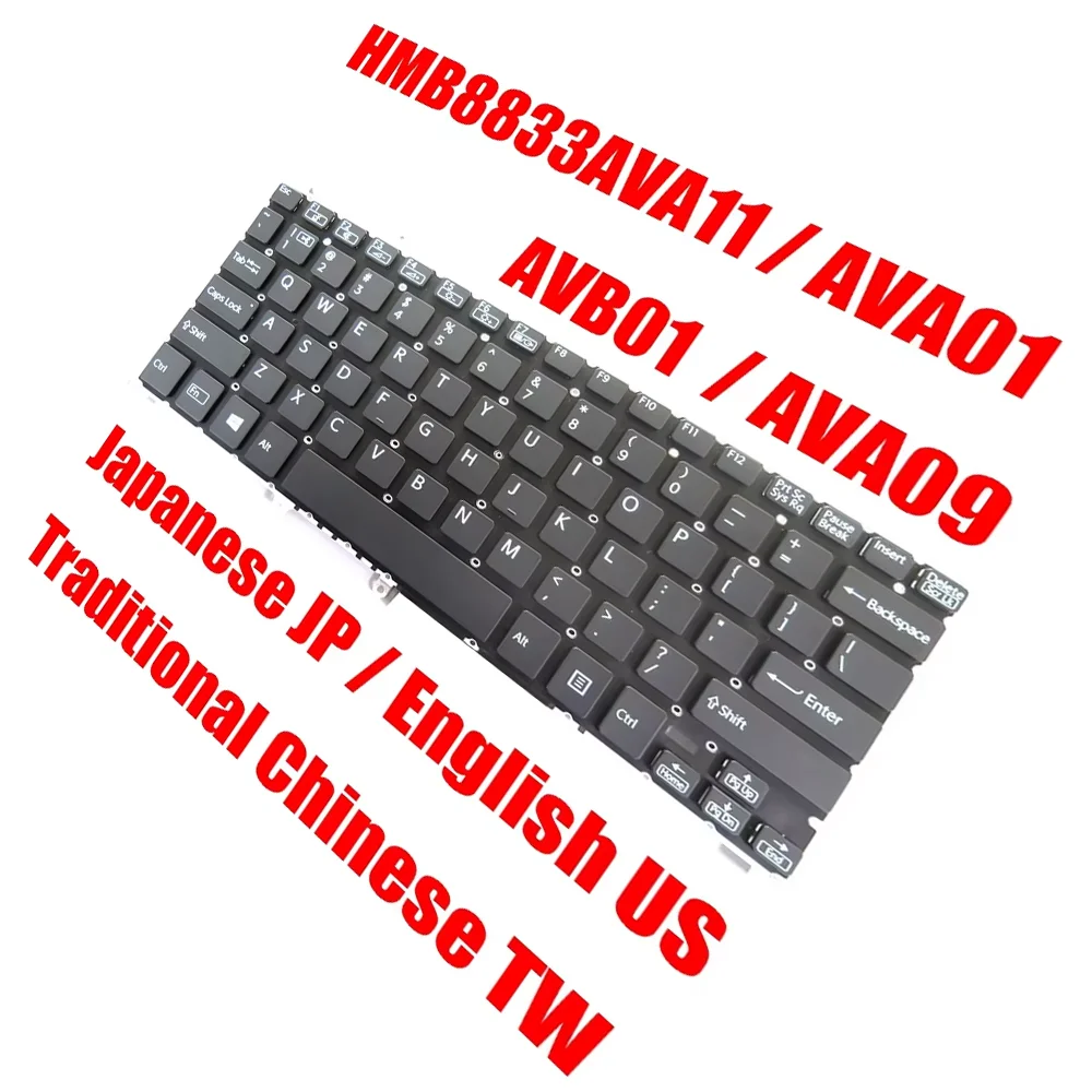 

Клавиатура для ноутбука JP US TW HMB8833AVA11 HMB8833AVA01 HMB8833AVB01 HMB8833AVA09 японский английский традиционный китайский с подсветкой, новинка