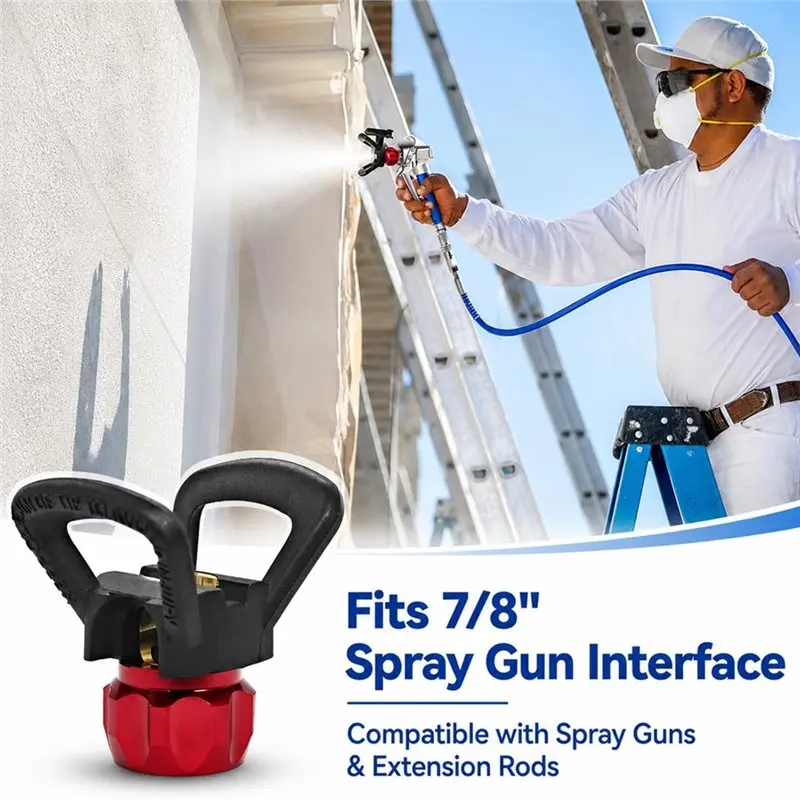 [NEW!X13A】 Airless Paint Sprayer Nozzle Set With 3 Extension Rods& 2 Holders 10 Tips For Walls, Fences, Cabinets& More Versatile