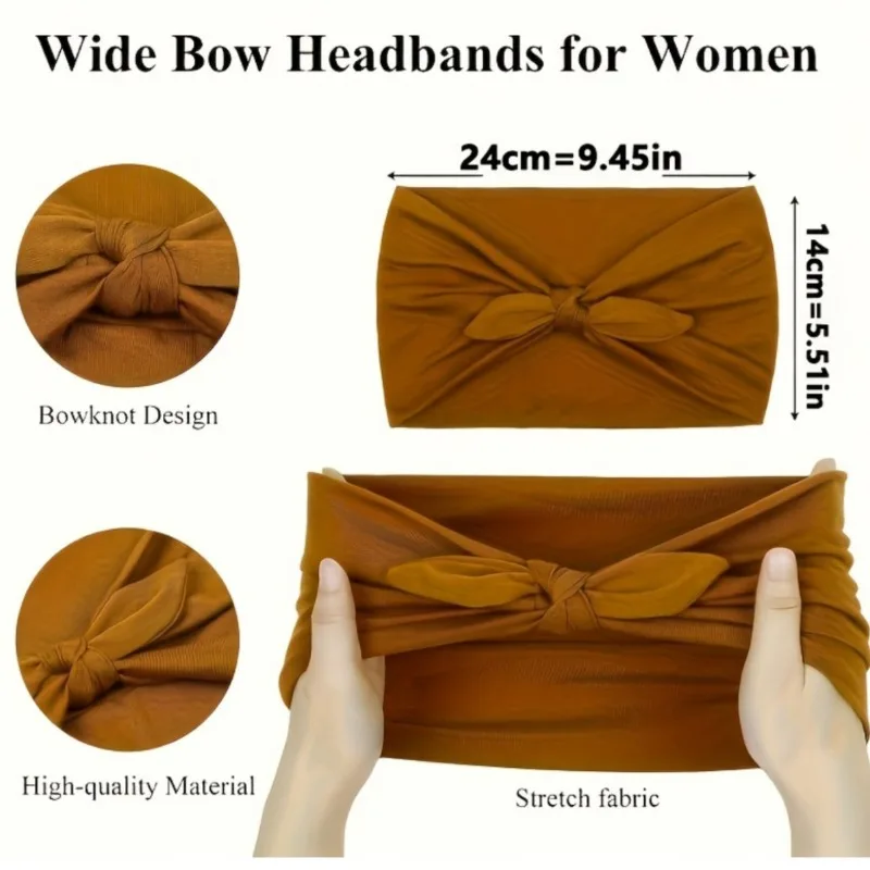 Solid Color Bow Sports Hair Band Yoga Hair Band Fashion Women's Sweat Absorbent and Antiperspirant Hair Band Yoga - Detail 1