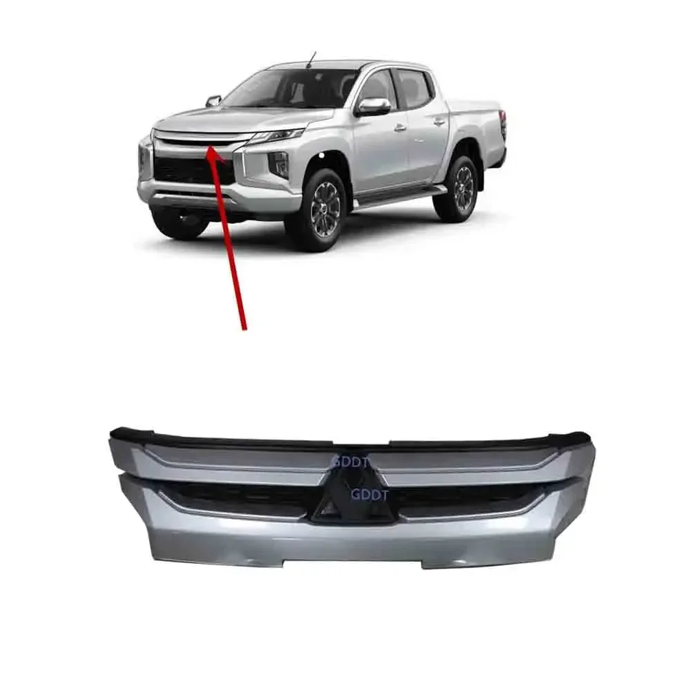 Front Bumper Grille for L200 Kl 2019-2020 Bumper Net for L200 Pick Up Challenger Grille Chrome Cover Grille Bumper Net for L200