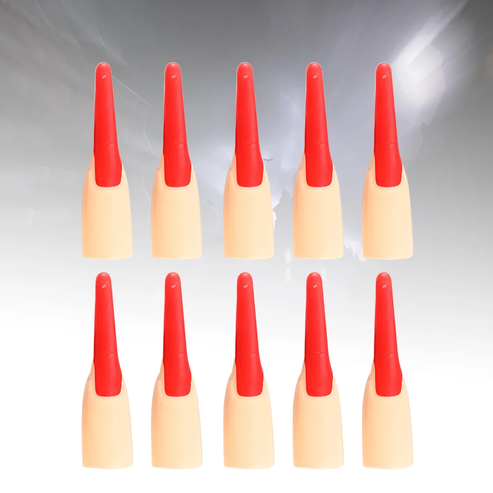 

10 Pcs Finger Cover Lightweight Plastic Halloween Decor Scary Zombie Witch Cosplay Props Toy Accessories