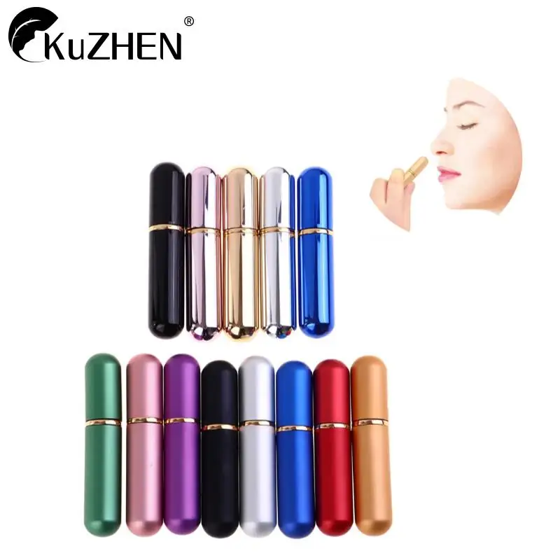 

1pcs Portable Aromatherapy Nasal Inhaler Empty Nasal Inhalers Tubes Refillable Aluminum Glass Inhalers Sticks with Cotton Wicks