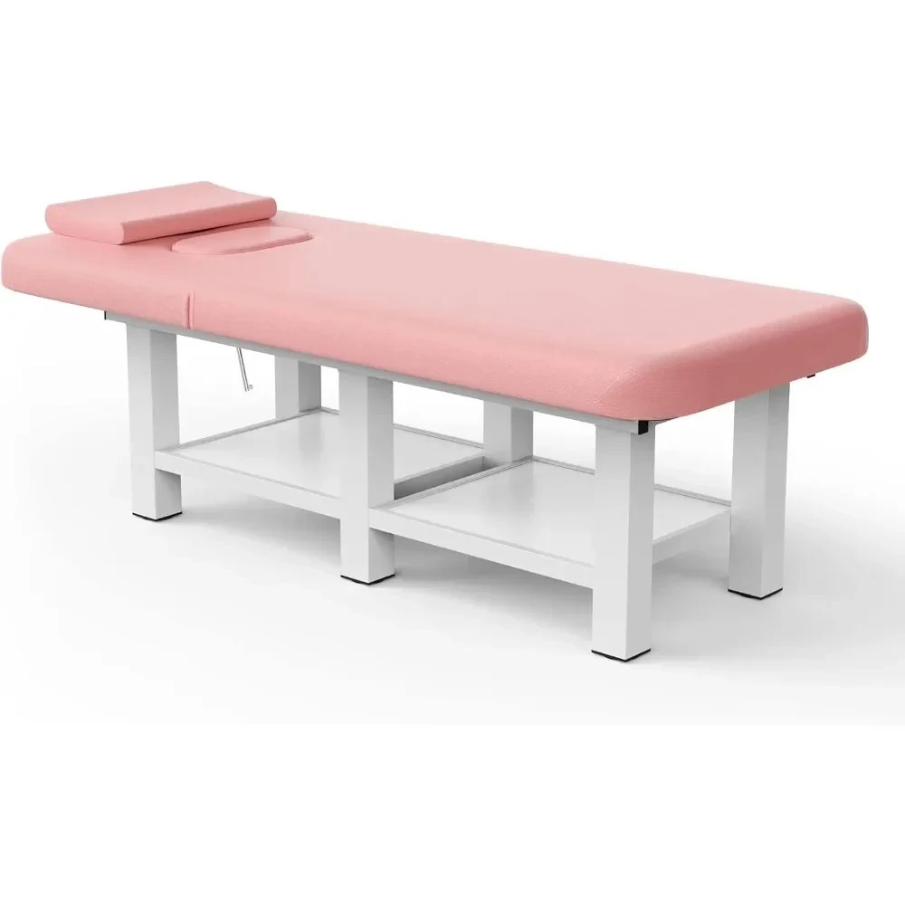 

For Physical Therapy Table Stationary Massage Table, 75”L 31.5''W Heavy Duty Height Adjustable Esthetician Bed w/Facial Cradle