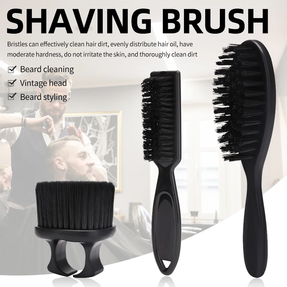 Professional Hair Brush, Cleaning Comb, Hairdresser, Neck Dust Removal Brush, Hair Salon Styling Tool，Special for Real Hair Wigs